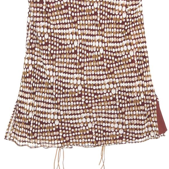 100% Silk Donna Morgan Skirt Set Size 14 Brown Vintage - Picture 15 of 16